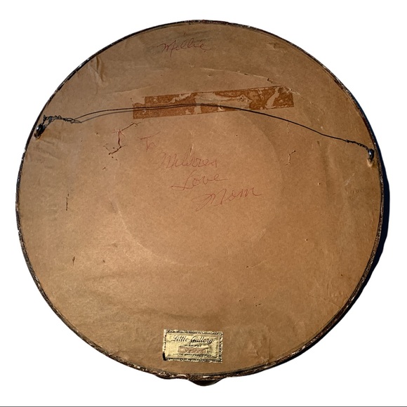 Vintage Victorian Gold Gilded Oval Red Rose Needlepoint Petit Point Framed Art - Picture 3 of 5